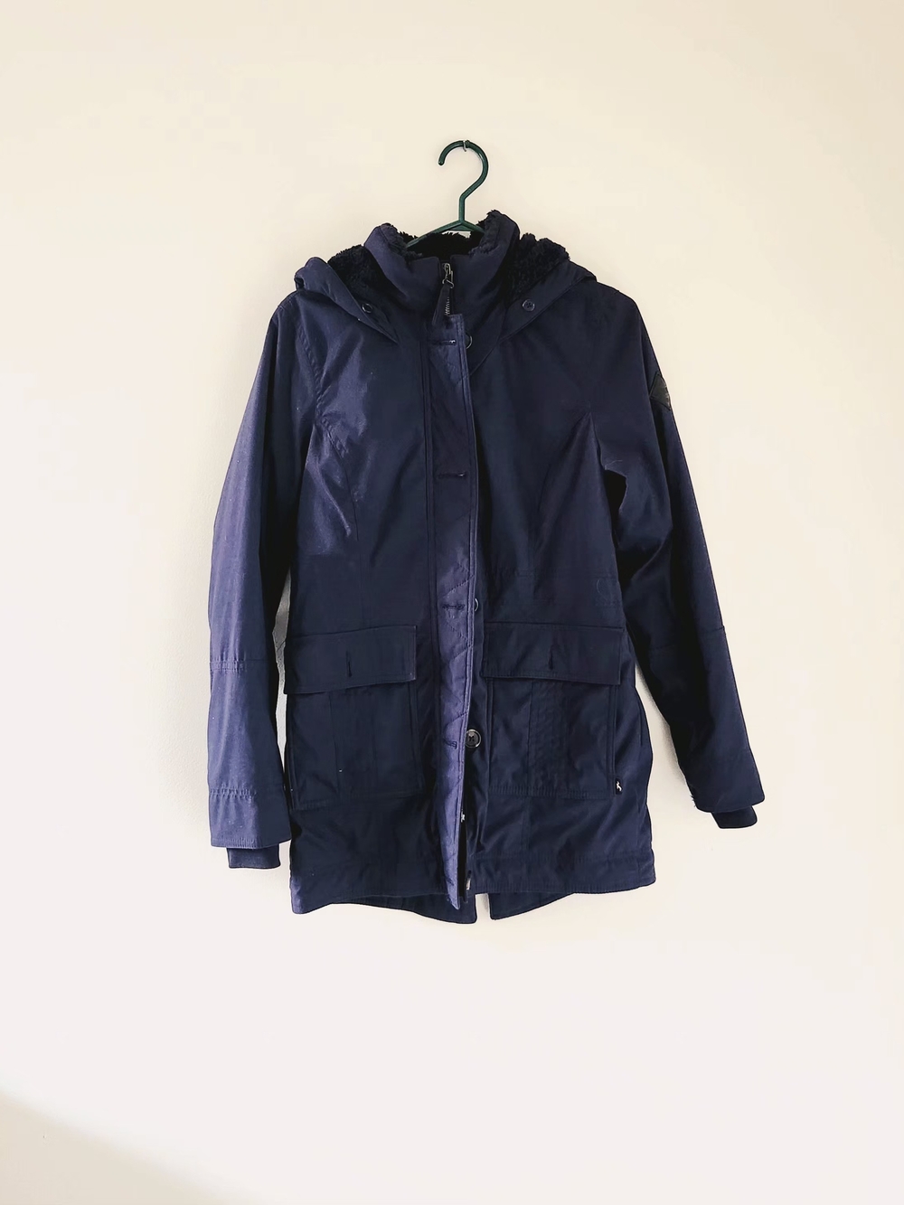 Hollister Navy Hooded Utility Parka Jacket